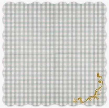 Lautasliinat, Pastelliruudullinen, Vihreä, 12 kpl
