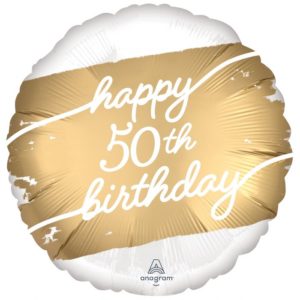 Happy Birthday 50 kulta foliopallo somiana