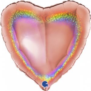 Sydän, Ruusukulta hologrammi foliopallo somiana